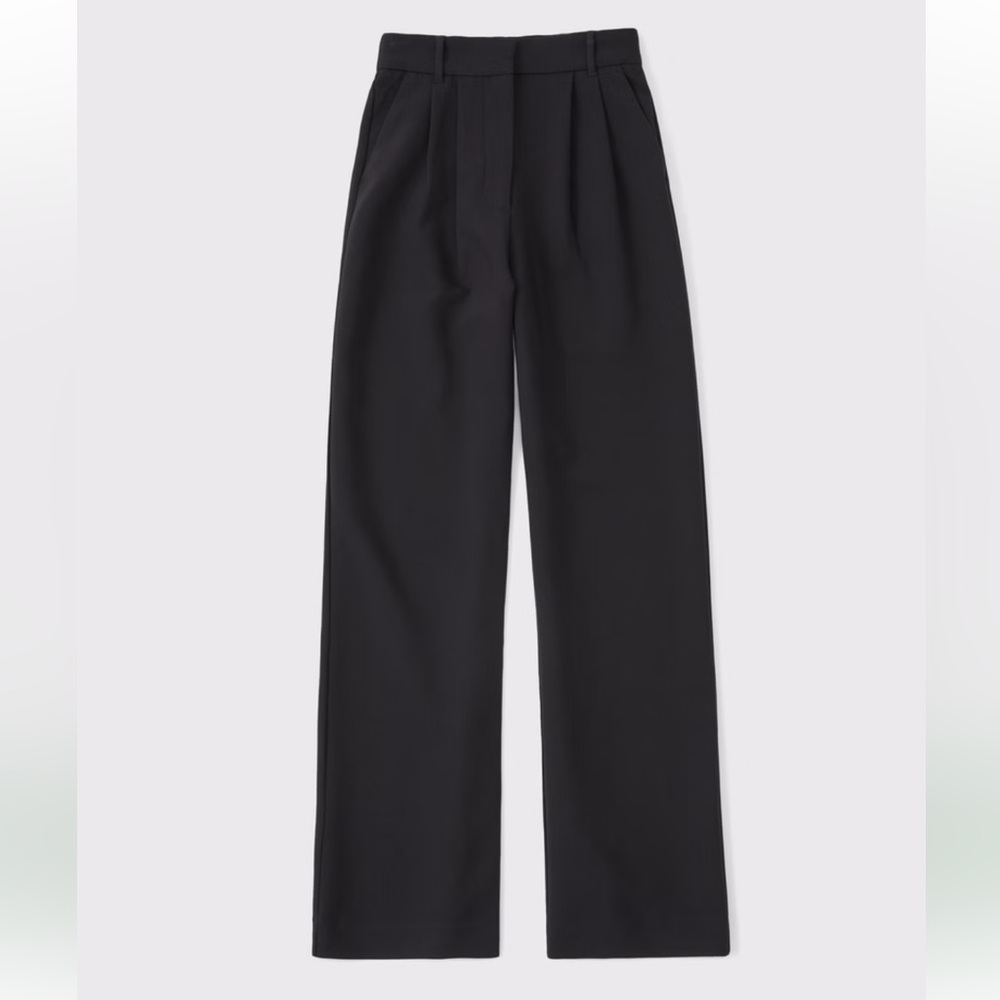 Abercrombie Sloane Tailored Wide Leg Pant Black Women’s Size 27